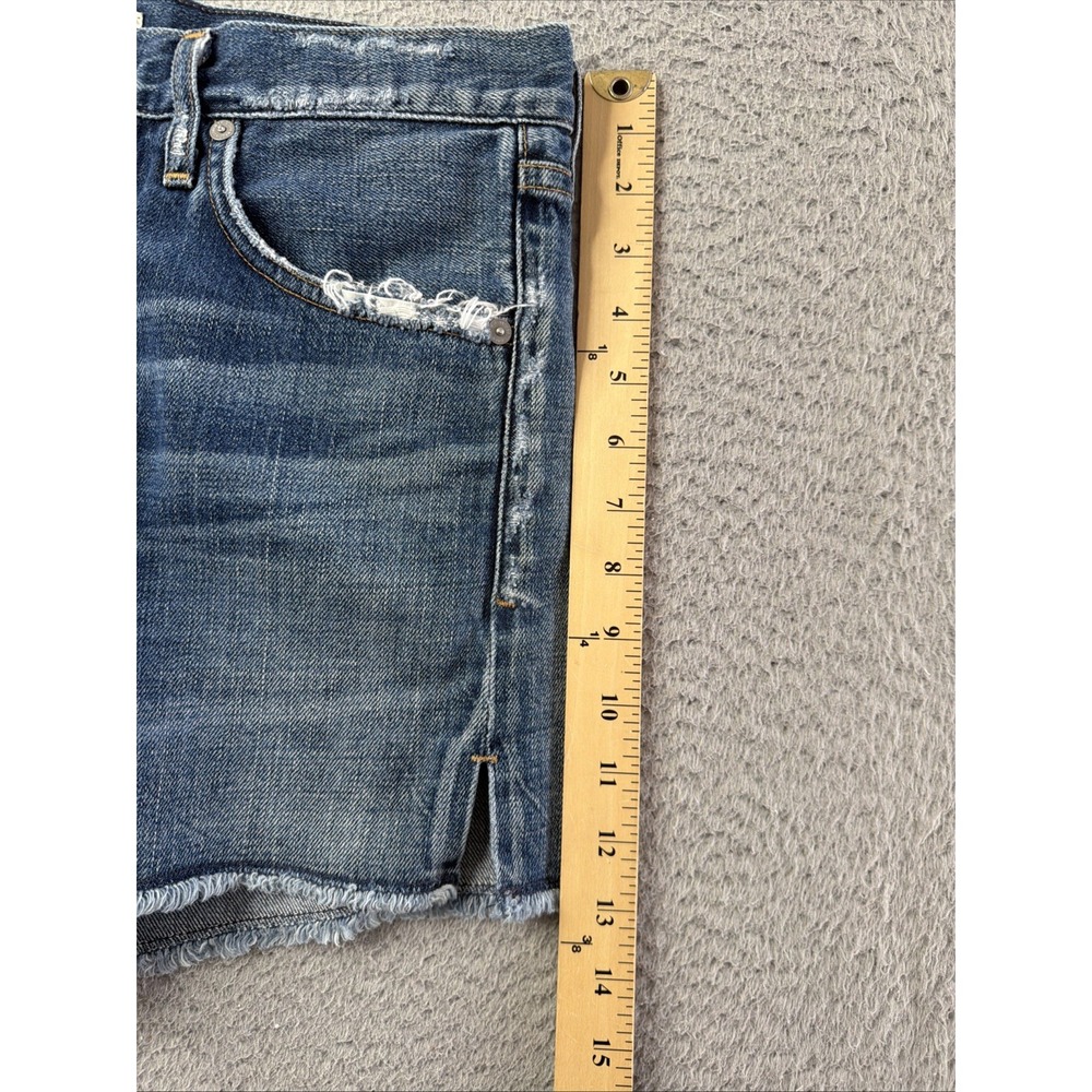 Citizens of Humanity Alyx Classic High Rise Denim Short Size 28 Blue 3" Inseam - Picture 12 of 15